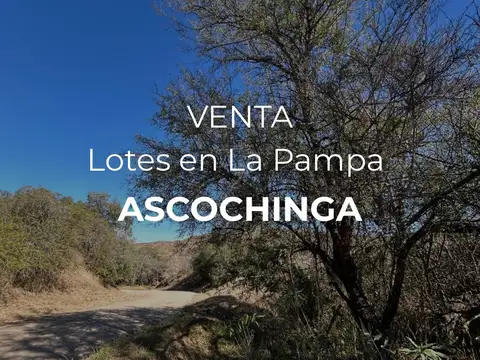 VENTA-2 LOTES DE TERRENO-LA PAMPA ASCOCHINGA