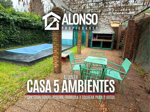 Venta - Casa 5 Amb. con Gran Parque y Pileta – Lanús Este