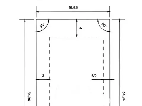 Terreno en Venta 16  mts Fondo
