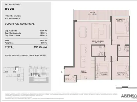 Departamento en Venta en Saavedra, USD 441.948