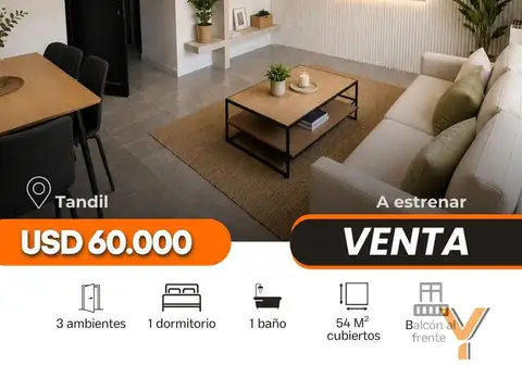 Departamento en venta a estrenar - 1 Dormitorios, cochera opcional - Tandil semicentro