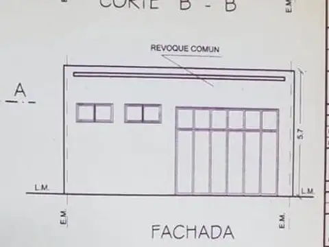 GALPON SOBRE LOTE DE 10 X 36 EN SAN JUSTO