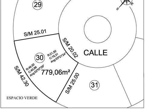 Terreno en Venta de 779,0 m2