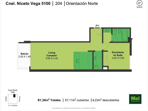 Niceto Vega 5120 , Piso 2