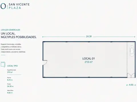 Local en Venta en San Vicente, USD 396.900