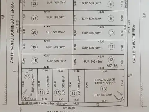 LOTES FINANCIADOS A LA VENTA EN LIBERTAD
