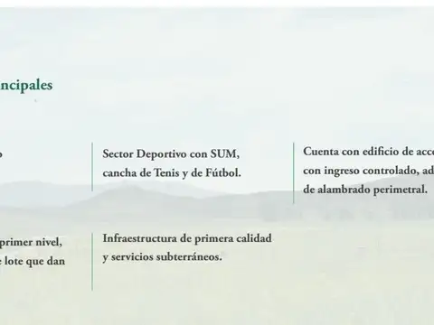 Sierra de la Ventana, Lote en Barrio Cerrado las Verbenas