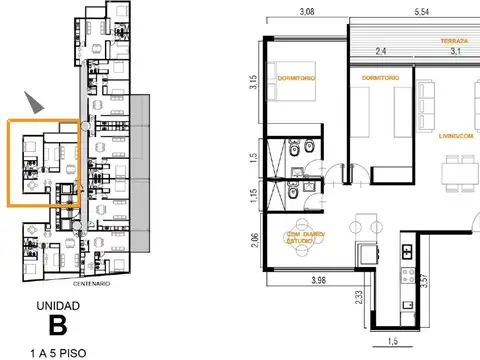 Departamento en Venta de 3 ambientes