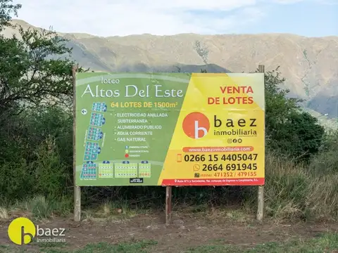 LOTEO “ALTOS DEL ESTE” EN MERLO, SAN LUIS