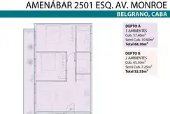 AMENABAR 2501 de  1 y 2 Dormitorios