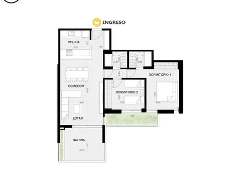 Venta departamento 2 dormitorios Rosario Lourdes