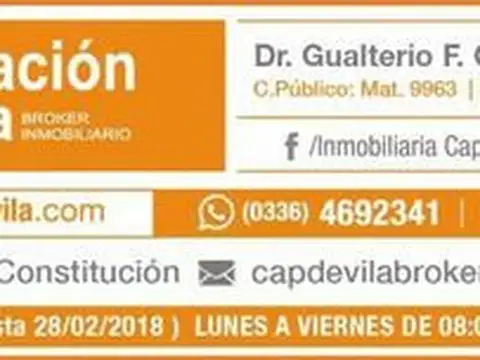 Terrenos O Lotes Venta Villa Constitución