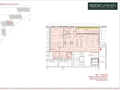 Departamento 2 dormitorios en venta Fisherton Aldea Dockgarden