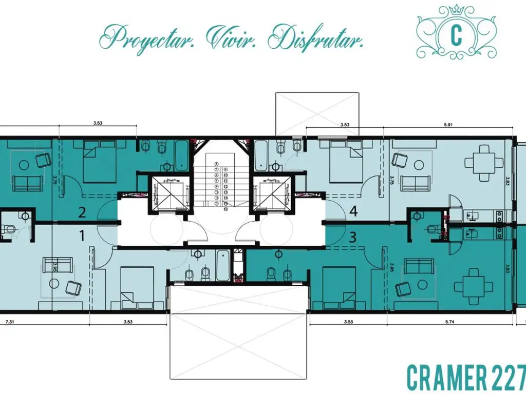 CRAMER 2274 de  1 y 2 Dormitorios