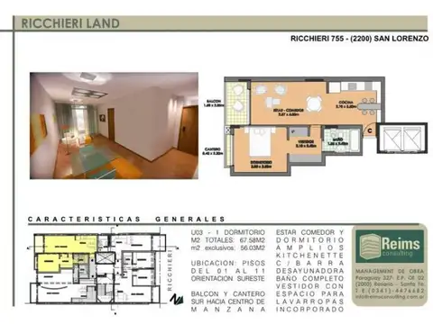 Departamento en Venta de 2 ambientes