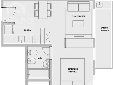 Departamento en Venta de Monoambiente
