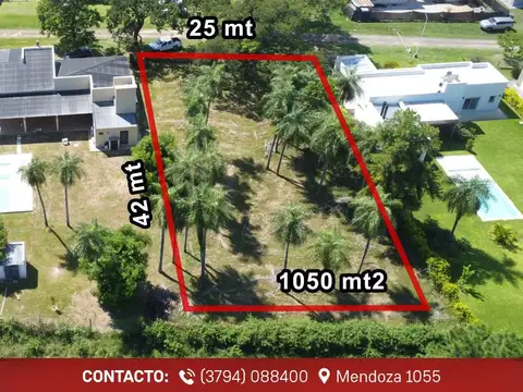 Terreno en Venta 25  mts Frente