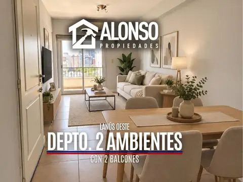 VENTA - DEPTO. 2 AMBIENTES CON DOS BALCONES - LANÚS