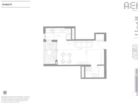 Departamento en Venta de Monoambiente