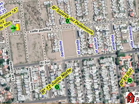 L.Heras. Smata IV – Las cuevas  adyac. El sol – Lote  215m2 