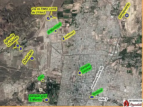 Terreno en Venta en El Challao, USD 16.000