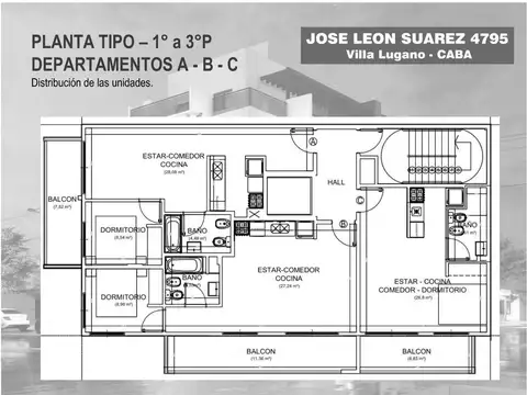 Departamento Monoambiente con 1 baño