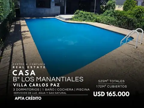 Venta Casa De 3 Dormitorios Con Pileta En Barrio Los Manantiales - Villa Carlos Paz