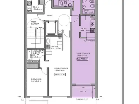 VENTA - Departamento de 2 dormitorios con doble balcon y cochera. Abasto , Rosario.