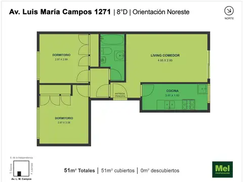 Luis Maria Campos 1275 , Piso 8