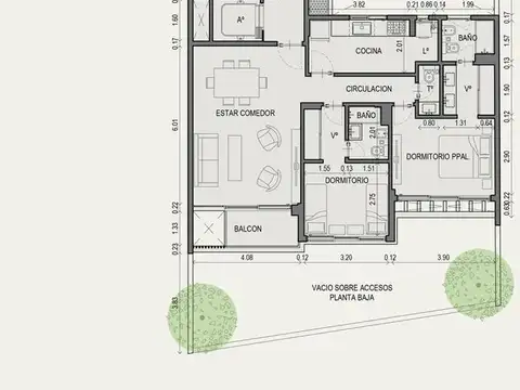 Departamento en Venta de 2 dormitorios