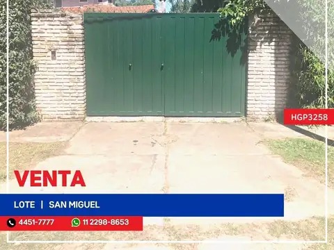 Terreno - Venta - Argentina, San Miguel - Domingo Faustino Sarmiento 2092
