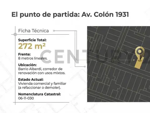 Terreno en Venta 32  mts Fondo