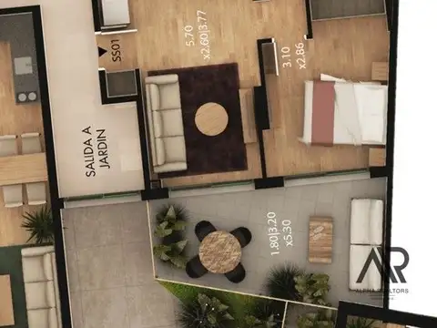 Departamento en Venta con 1 cocheras