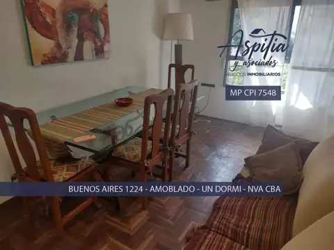 ALQUILER Departamento amoblado con balcón – Barrio Nueva Córdoba, Córdoba Capital