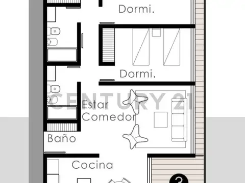 calle 474 entre 17 y 18 , Piso 2