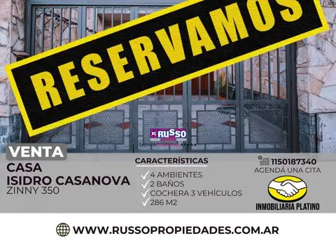 Casa en Venta en Isidro Casanova, Partido de La Matanza