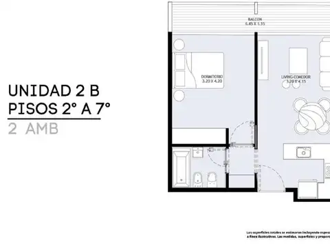 Departamento en Venta de 2 ambientes