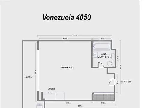 Departamento en Alquiler de Monoambiente
