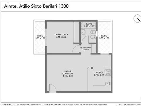 Departamento en Venta de 2 ambientes