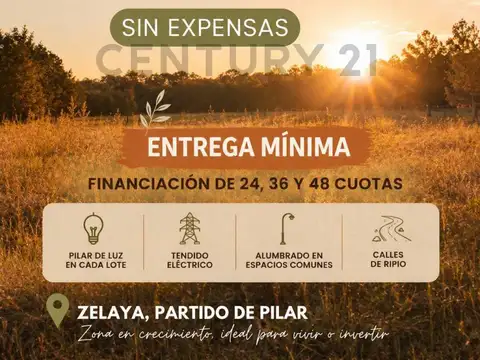Lote en Venta- Barrio con porton- La Jacinta- en Zelaya, Pilar