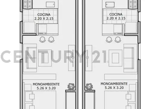 Departamento en Venta de Monoambiente