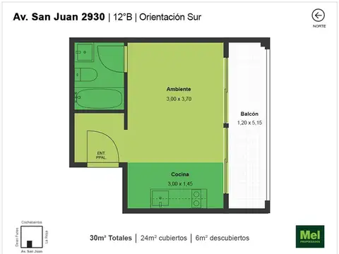 Avenida San Juan 2900, Piso 12