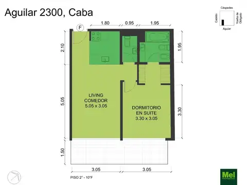 Departamento en Venta de 1 dormitorio
