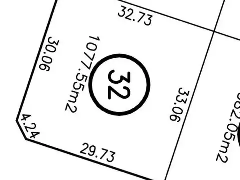 Terreno en Venta de 1077,0 m2