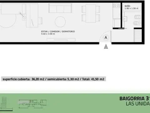 Departamento en Venta de Monoambiente