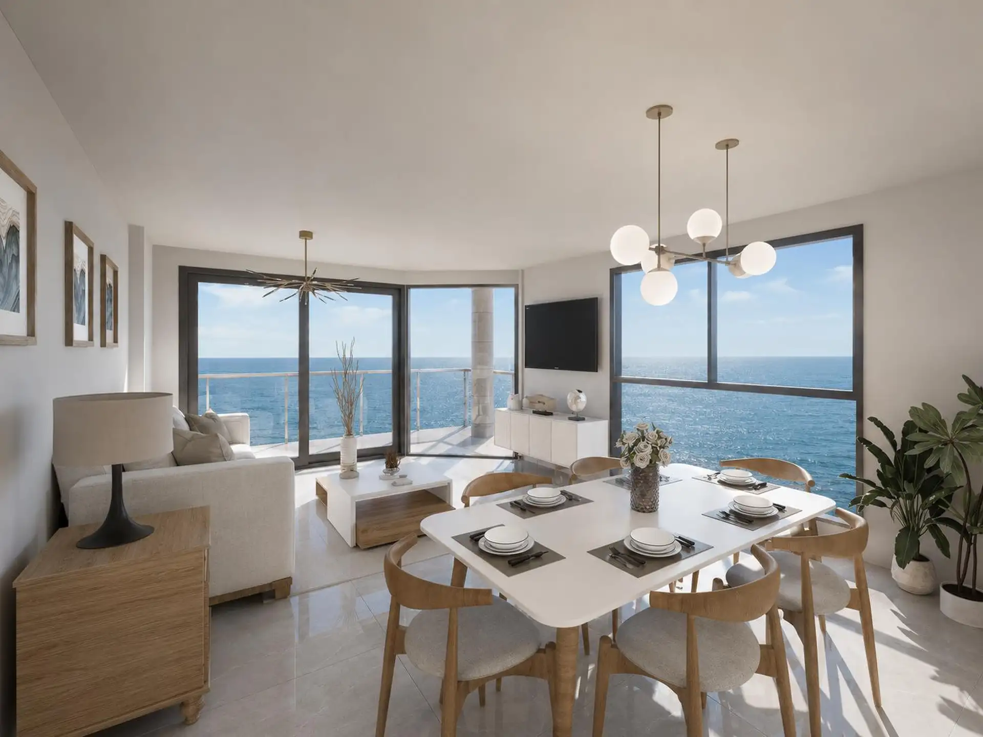 Depto 3 amb, 95m² con balcón terraza y vista al mar — La Perla Sur