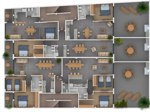 Departamento 2 ambientes con 1 baño