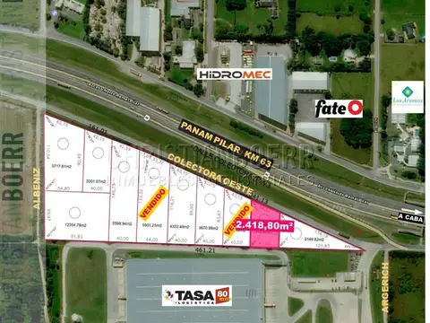 2.418M S/PANAM R PILAR KM 63 - FRACCIONES INDUSTRIALES -