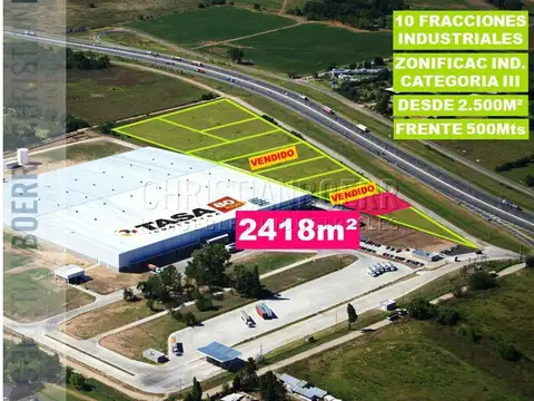 2.418M S/PANAM R PILAR KM 63 - FRACCIONES INDUSTRIALES -