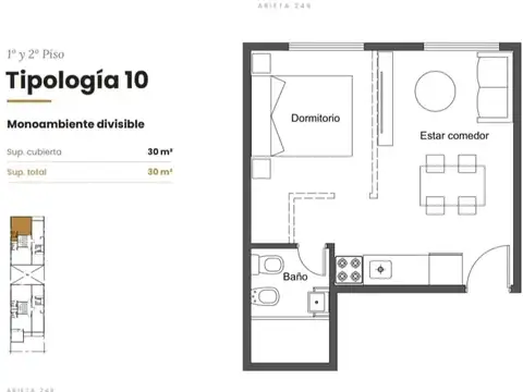 DEPARTAMENTO DE 2 AMBIENTES EN POZO